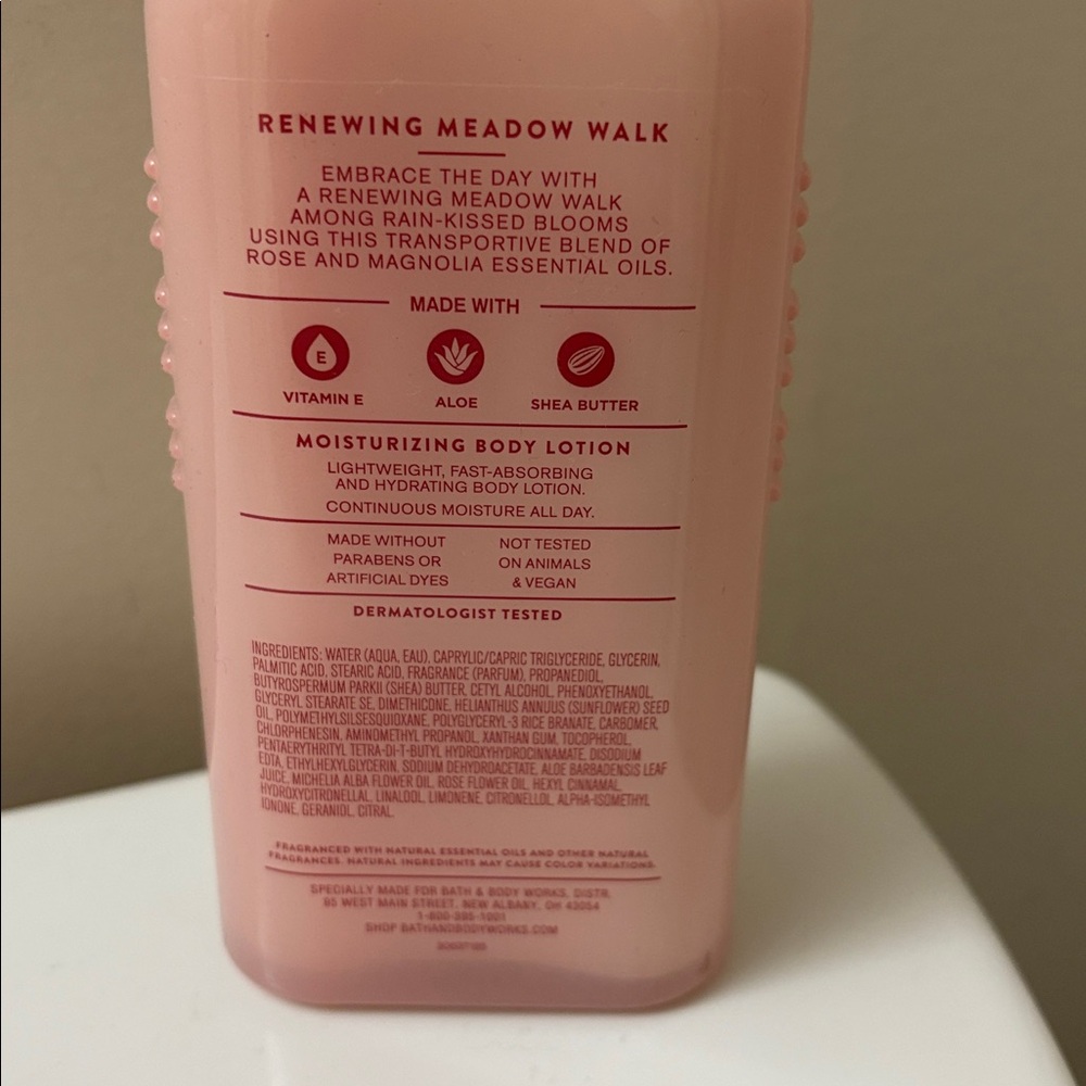 Bath & Body Works Aromatherapy Renewing Meadow Walk Lotion 6.5oz Rose Magnolia - Picture 3 of 4